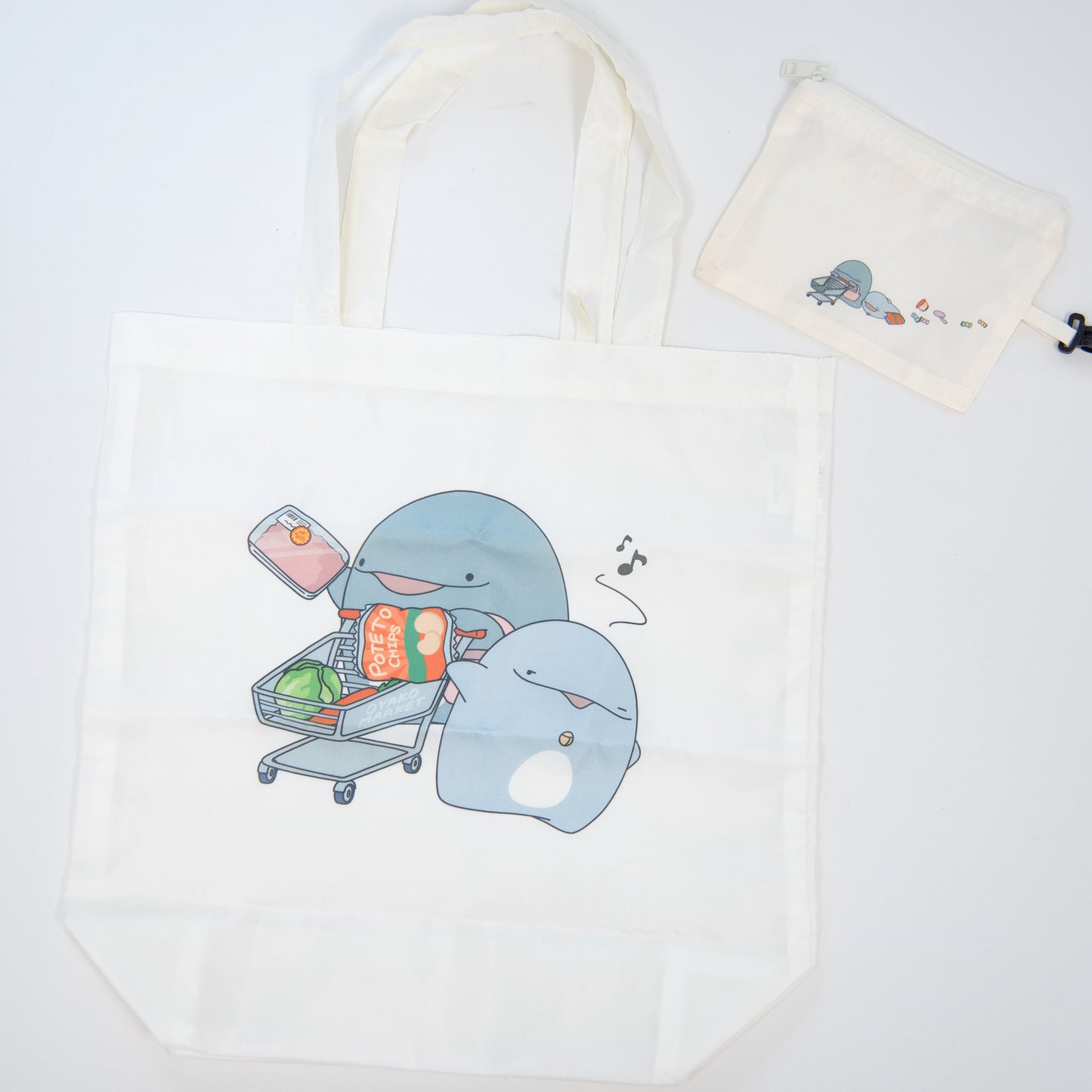 [Eltern-Kind-Delphin] Öko-Tasche (mit Aufbewahrungsbeutel)