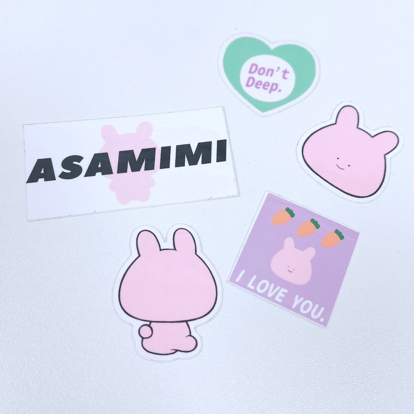 [Asamimi-chan] Pacchetto adesivi (5 pezzi)