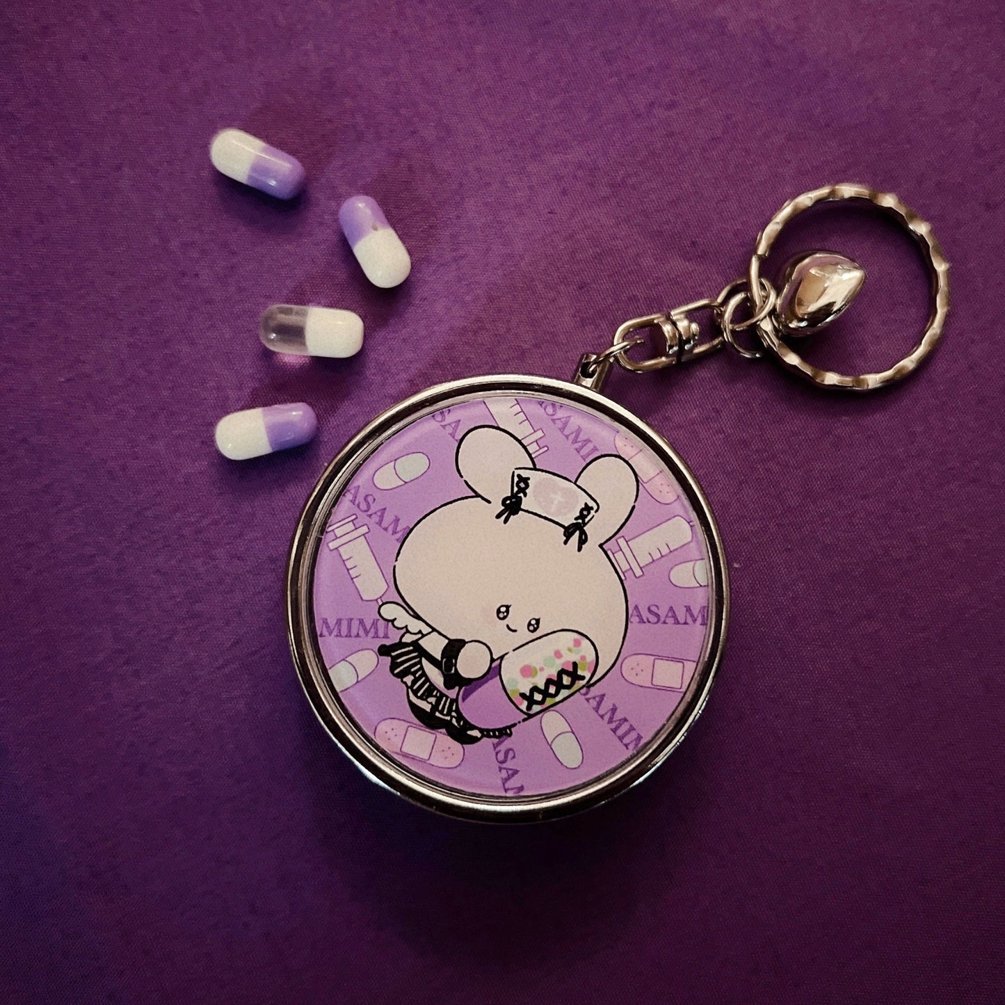 [Asamimi-chan] Pill case (with charm) [Made to order]