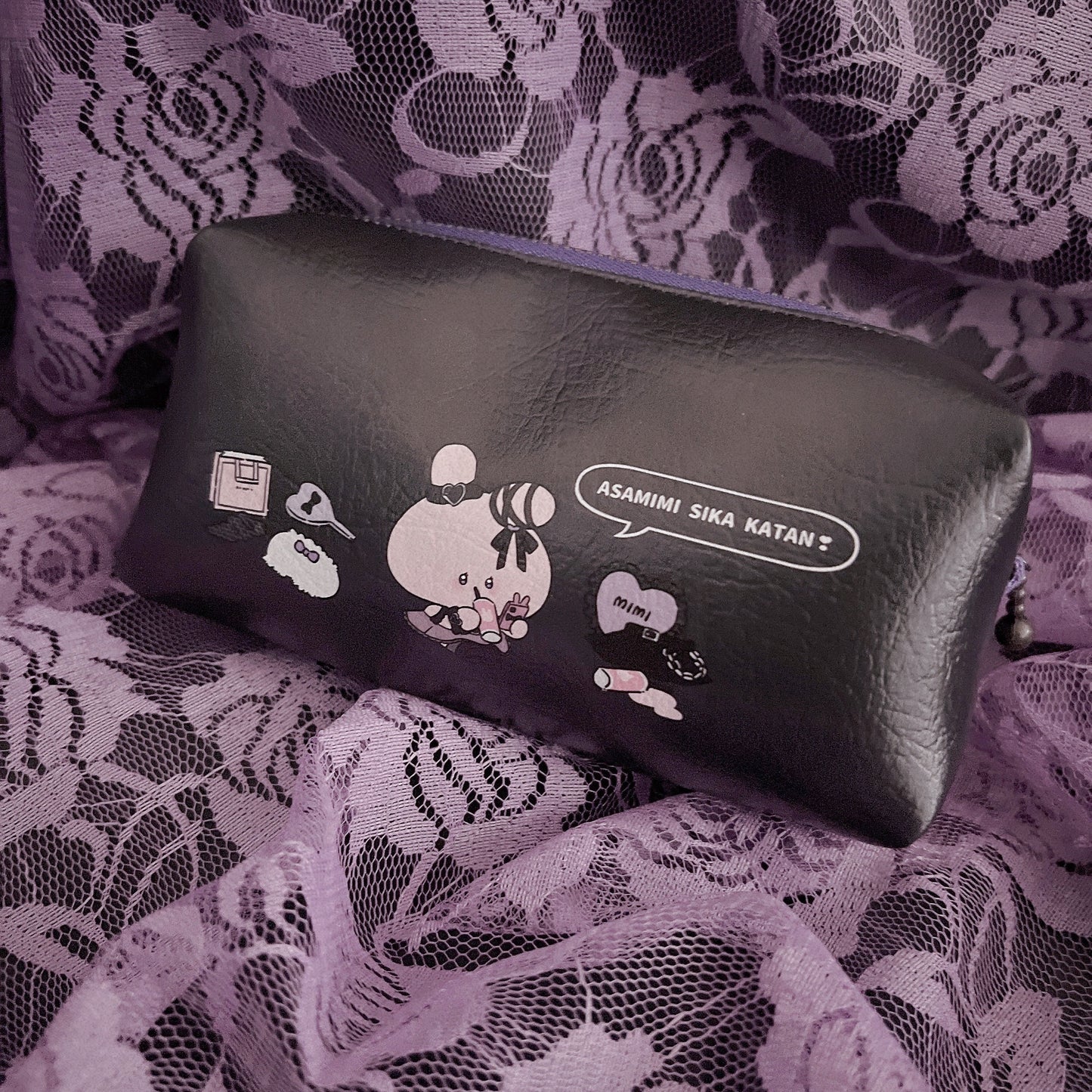 [Asamimi-chan] PU leather caramel pouch [Made to order]