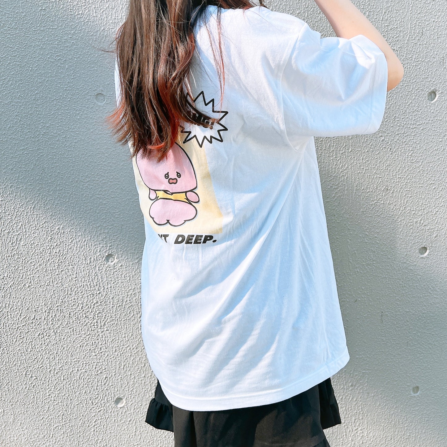 [Asamimi-chan] Short sleeve printed T-shirt (OMG)