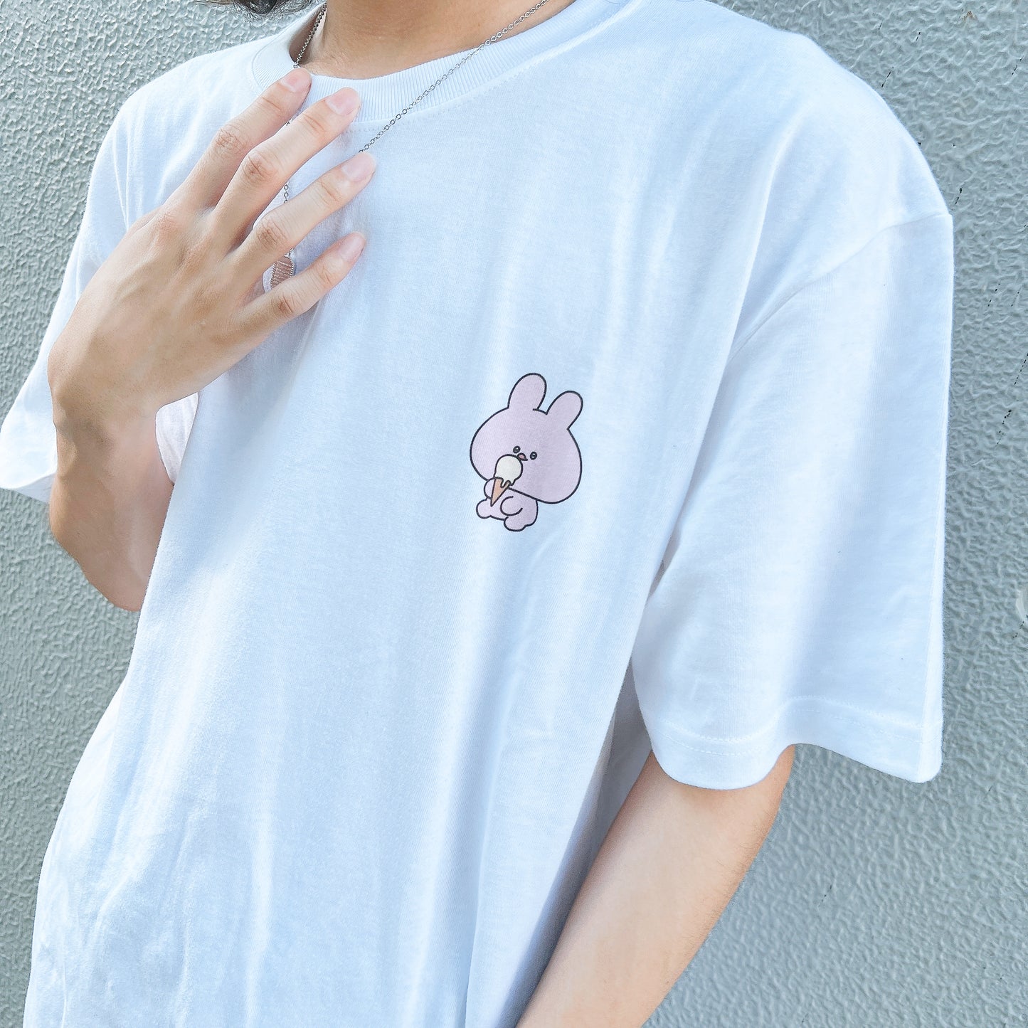 [Asamimi-chan] Short sleeve printed T-shirt (OMG)