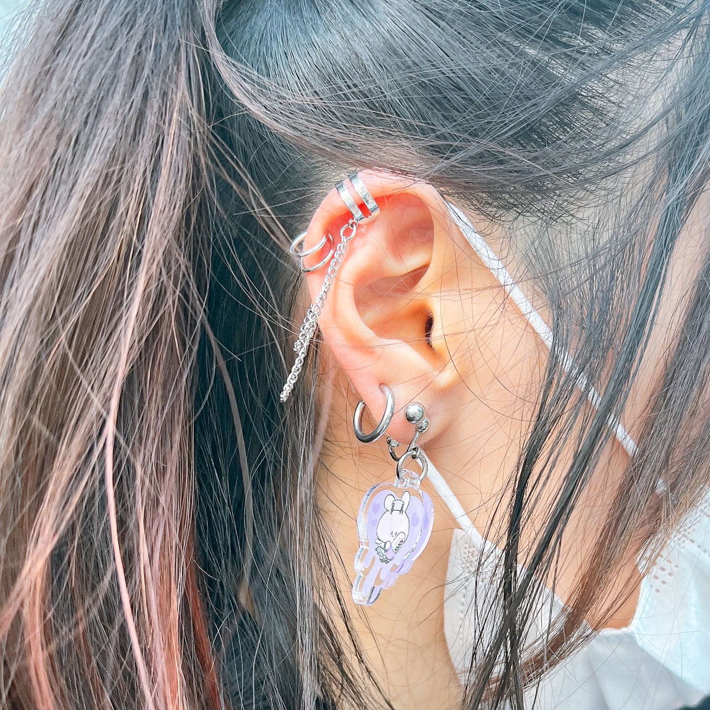 [Asamimi-chan] Boucles d'oreilles en acrylique [Fabriquées sur commande]