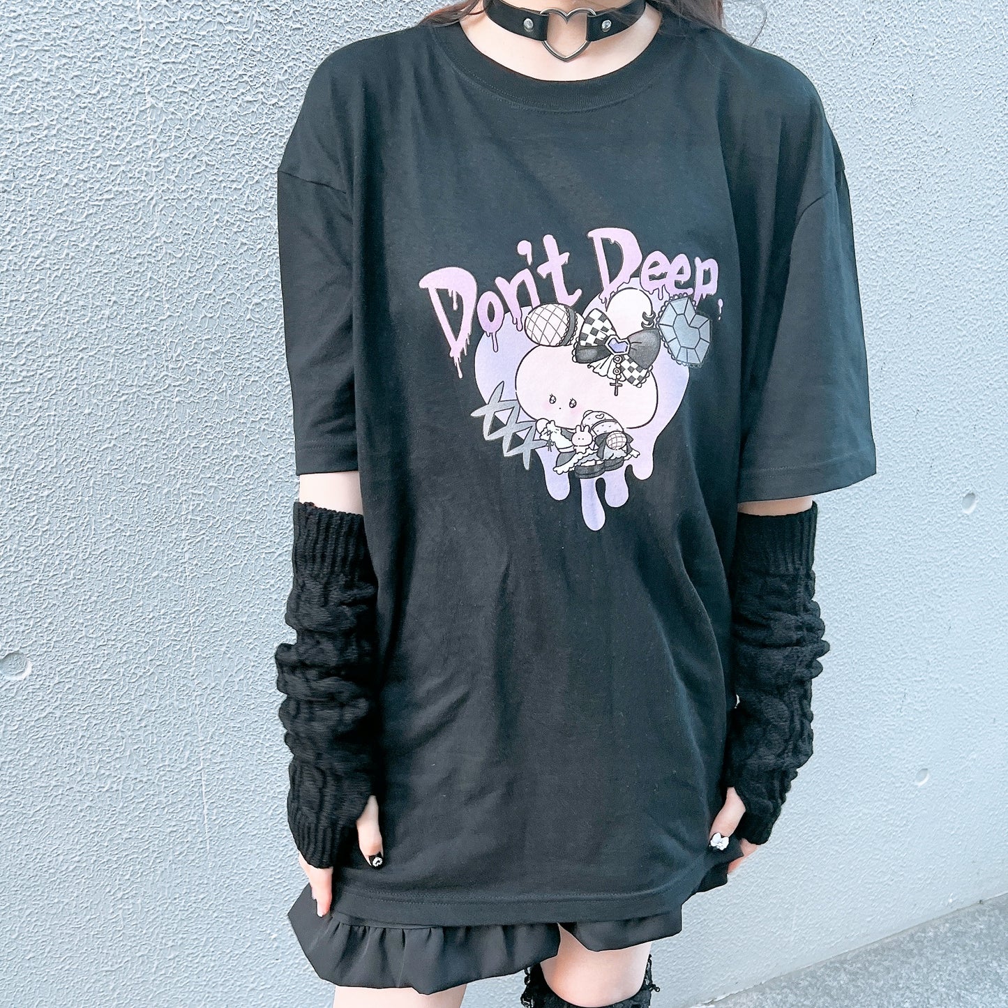 [Asamimi-chan] Kurzarm-T-Shirt mit Aufdruck (mein)