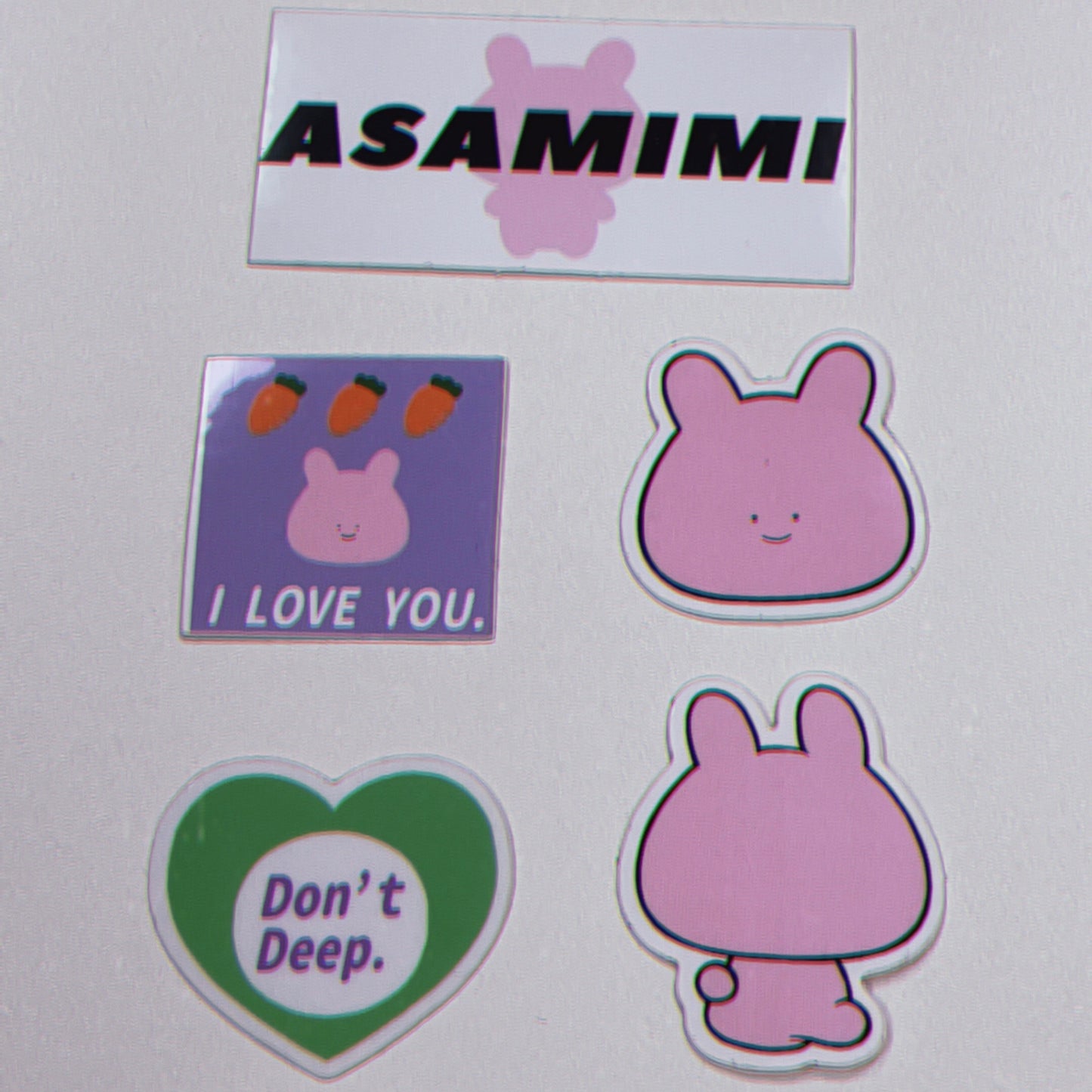 [Asamimi-chan] Sticker pack (5 pieces)