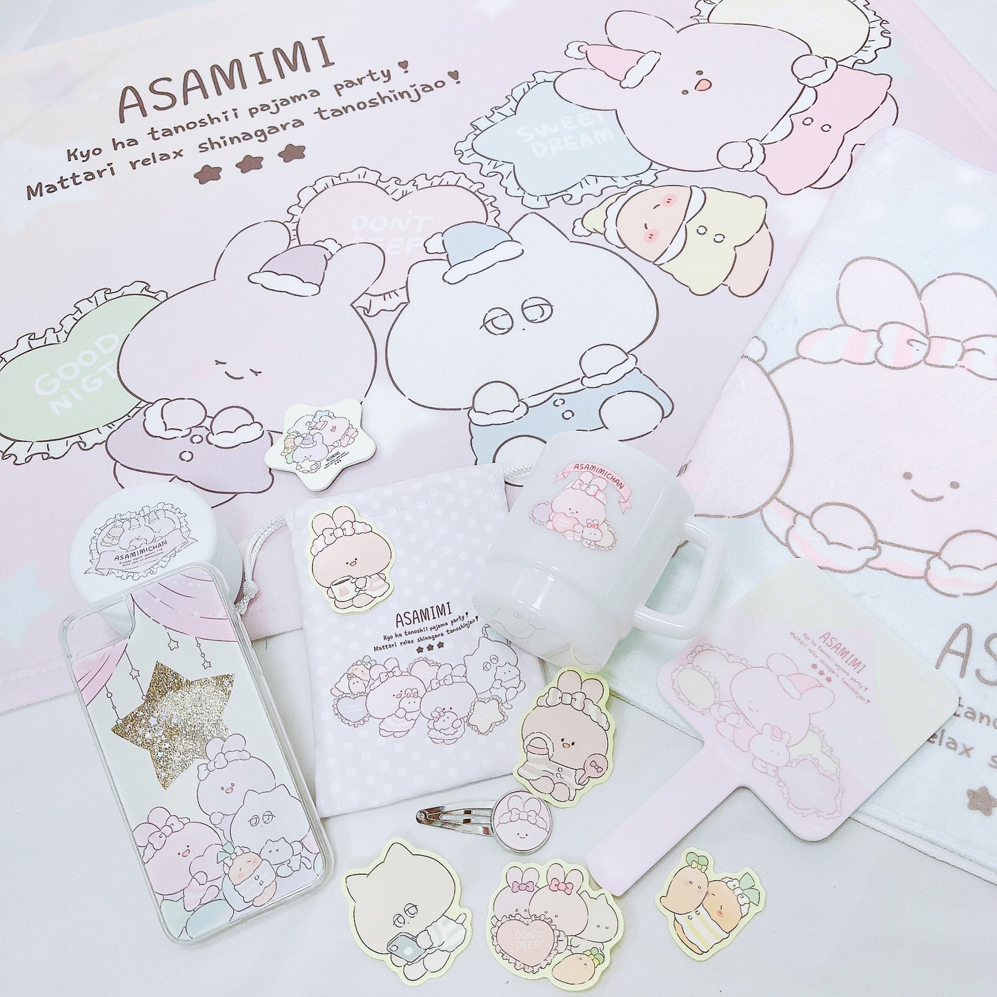 [Asamimi-chan] Handheld mirror (pajama party) [shipped in early October]