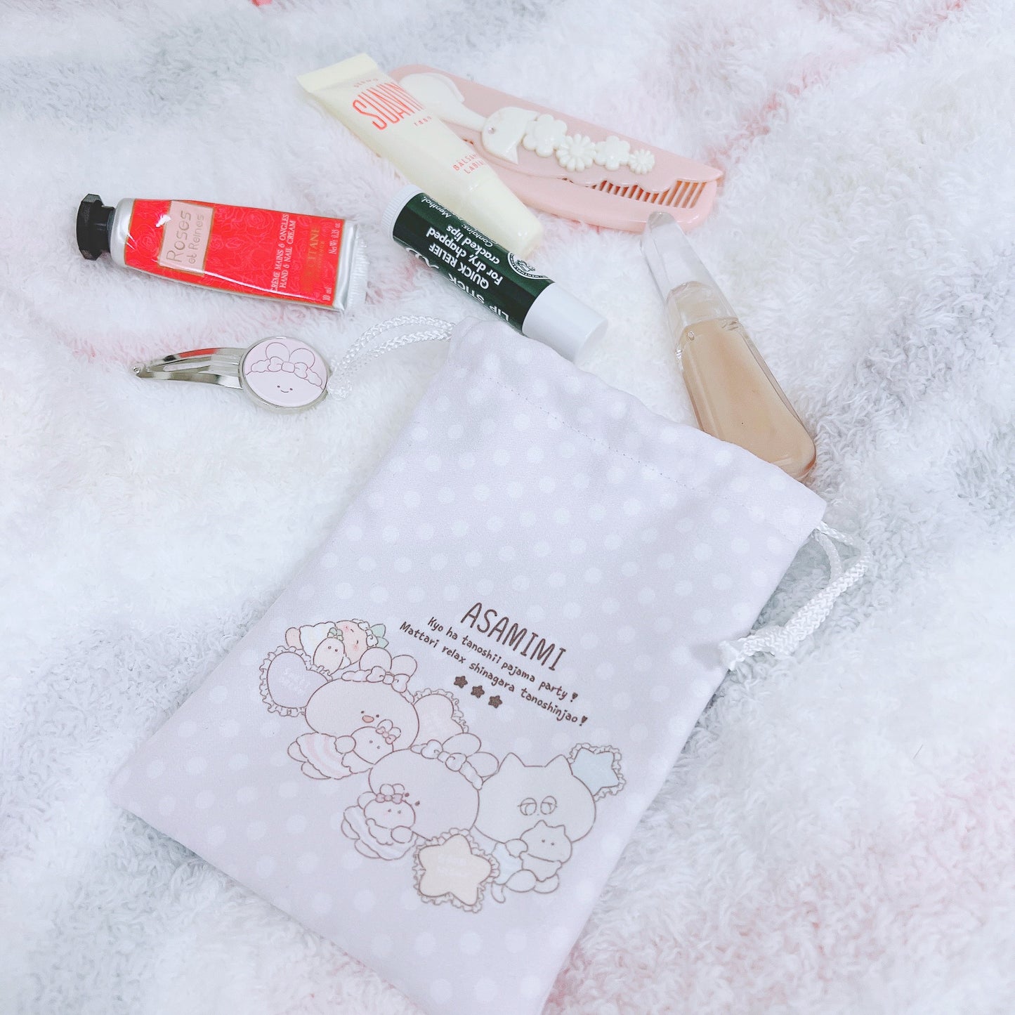 [Asamimi-chan] Mini borsetta con coulisse (pigiama party) [spedito all'inizio di ottobre]
