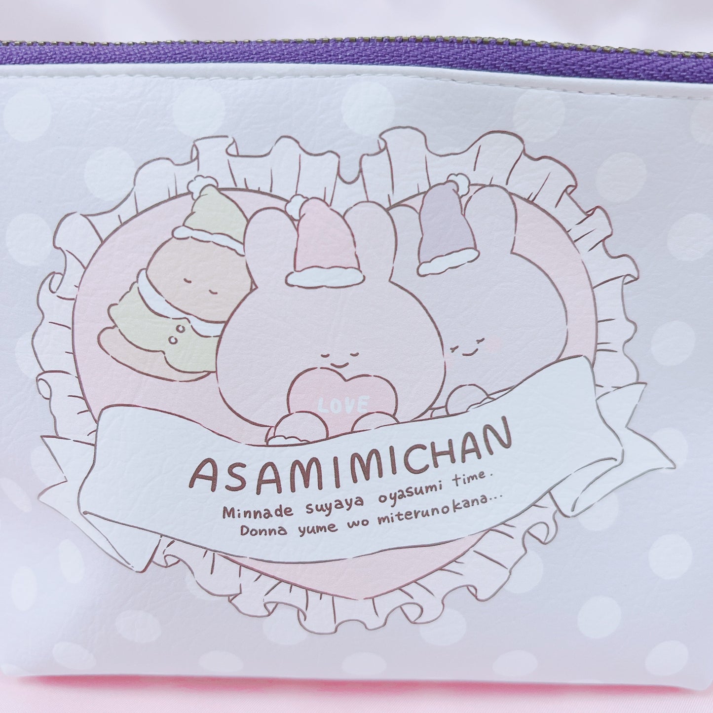 [Asamimi-chan] Custodia triangolare in pelle sintetica (pigiama party) [spedito all'inizio di ottobre]