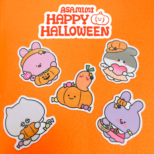 [Asamimi-chan] Happy Halloween stickers (5 pieces)