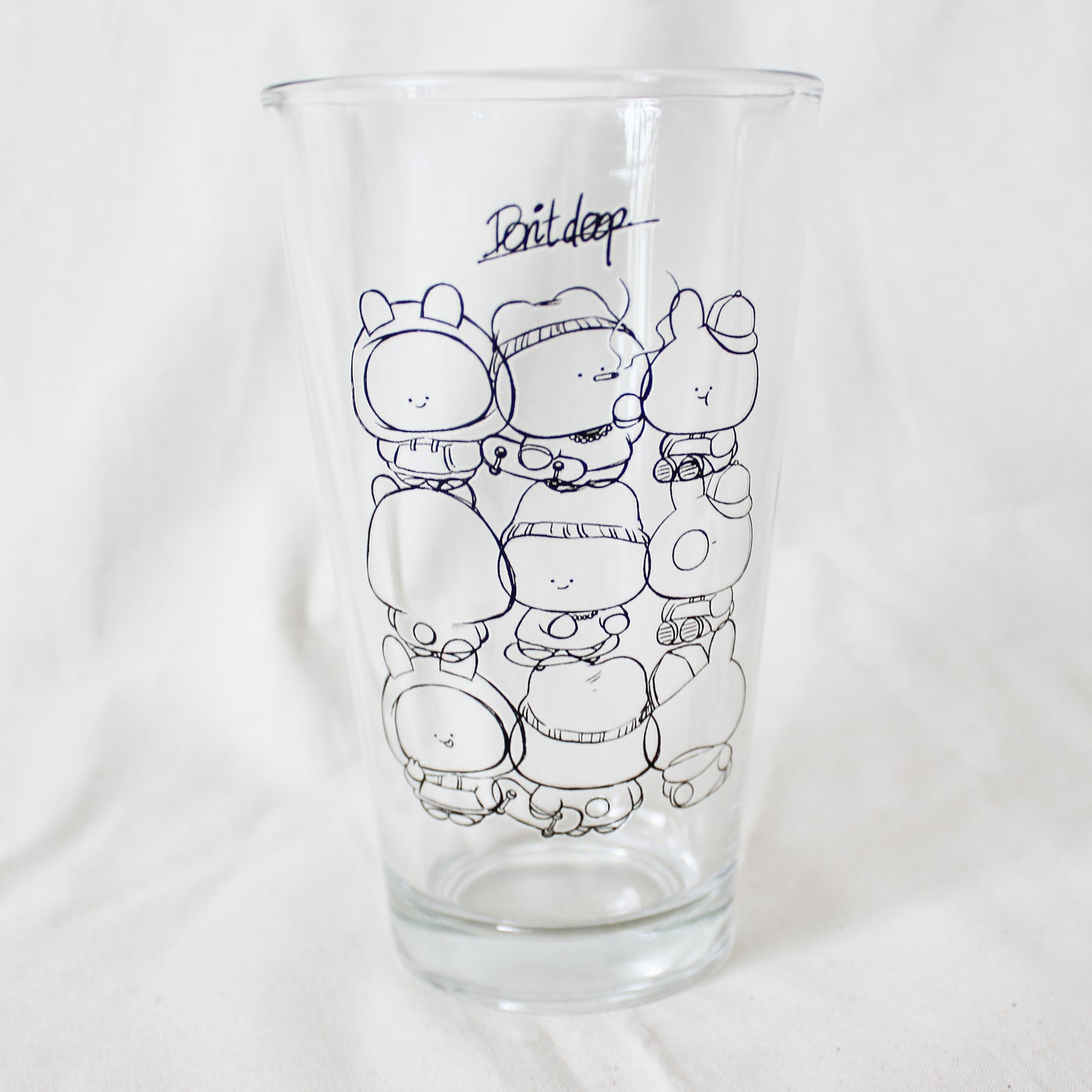[Asamimi-chan] Pint glass (480ml) [Shipped in mid-October]