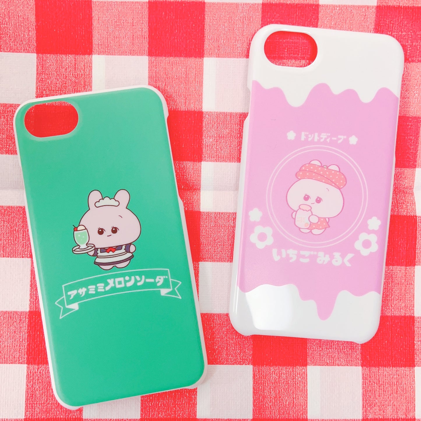 【あさみみちゃん】ほぼ全機種対応スマホケース（いちごみるく）その他【受注生産】