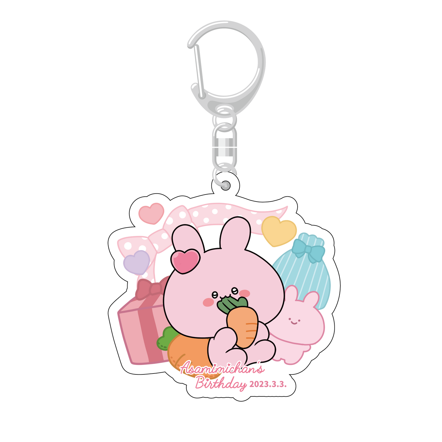 [Asamimi-chan] Porte-clés en acrylique avec papier peint original (Asamimi Birthday) [expédié début avril]